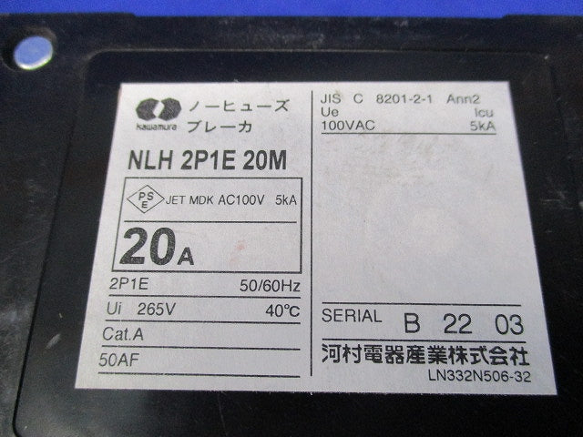 ノーヒューズブレーカ 2P1E20A NLH2P1E20M