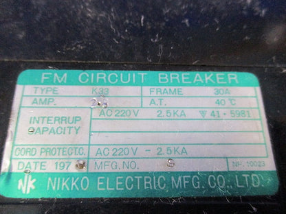FMサーキットブレーカー K33 2.8A K33
