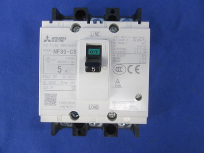 ノーヒューズ遮断器3P5A(キズ・汚れ有) NF30-CS
