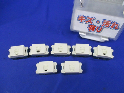 テレホンモジュラジャック6極4心(7個入)(キズ・汚れ有) WNT15649