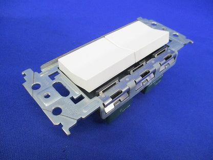 埋込ロングハンドルスイッチセット スイッチC×2 マットホワイト キズ・汚れ有 WNSS52292W