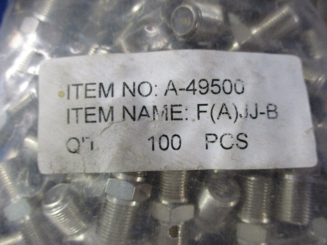 F型中継接栓(100個入)(新品未開封) F(A)JJ-B