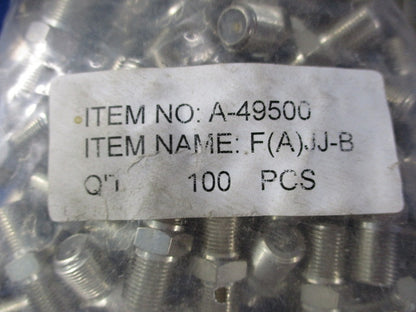 F型中継接栓(100個入)(新品未開封) F(A)JJ-B