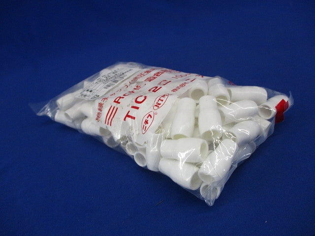 端末キャップ 白 100個入 TIC22-白-100
