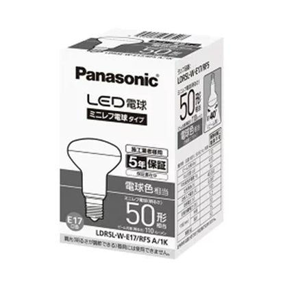 LED電球 ミニレフ電球タイプ 2700K 電球色 E17口金 LDR5L-W-E17/RF5A/1K