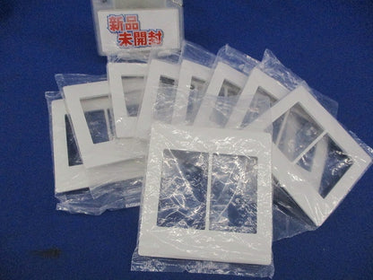 スイッチプレート2連用(9枚入)(ホワイト)(新品未開封) WTA7102K