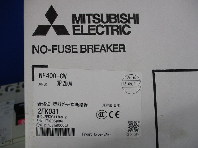 ノーヒューズブレーカ3P250A NF400-CW