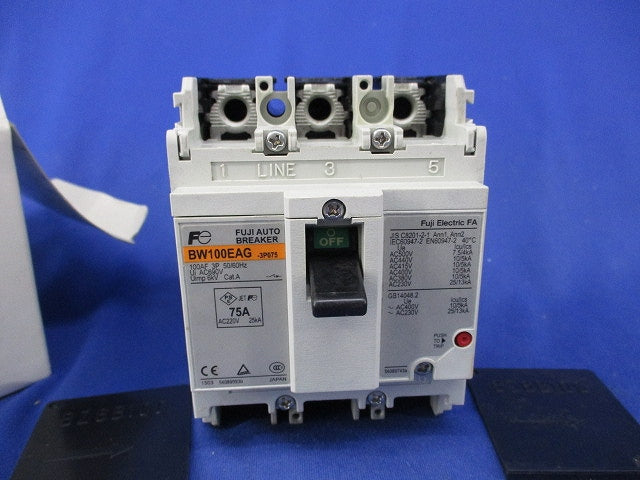ノーヒューズ遮断器 BWシリーズ3P75A(ビス無) BW100EAGBW