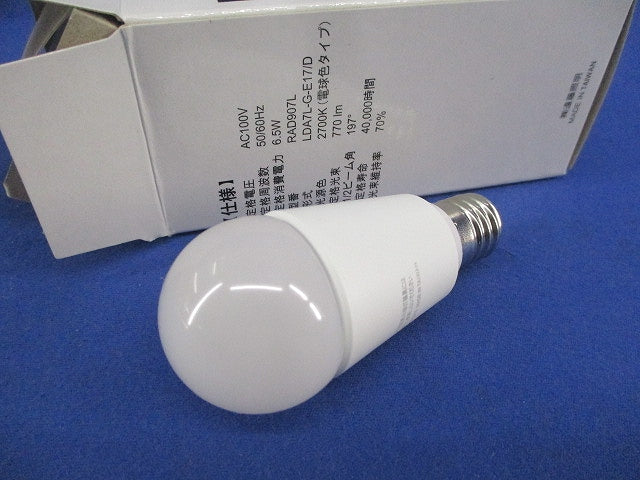 LED電球 小形電球タイプ(E17口金・電球色 RAD907L1C