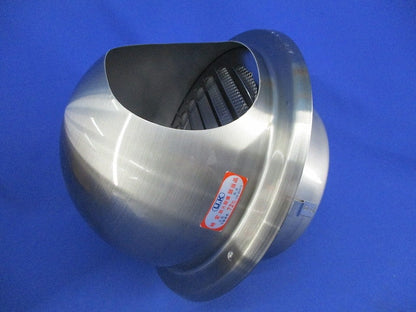 ステンレス製 丸型フード付ガラリφ150 UK-GSN150SFD-HL