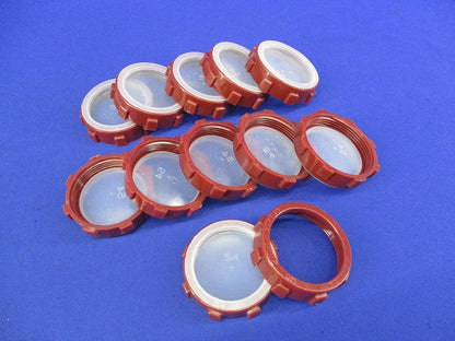 ねじ付き電線管用付属品 キャップ付プラブッシング 厚鋼用(12個入) DF1754