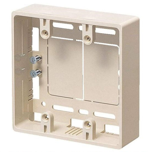 モール用スイッチボックス  2ヶ用 ミルキーホワイト 20個入 MSB-2M-20