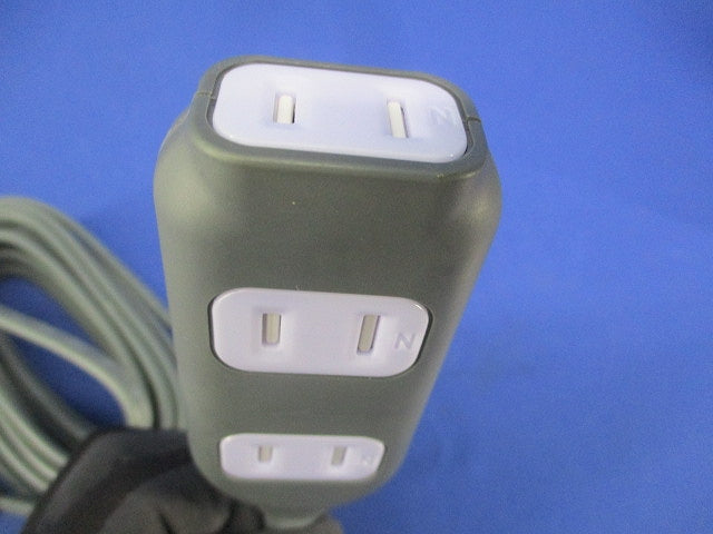 安全タップ 3個口 5m 灰 HS-T1160G