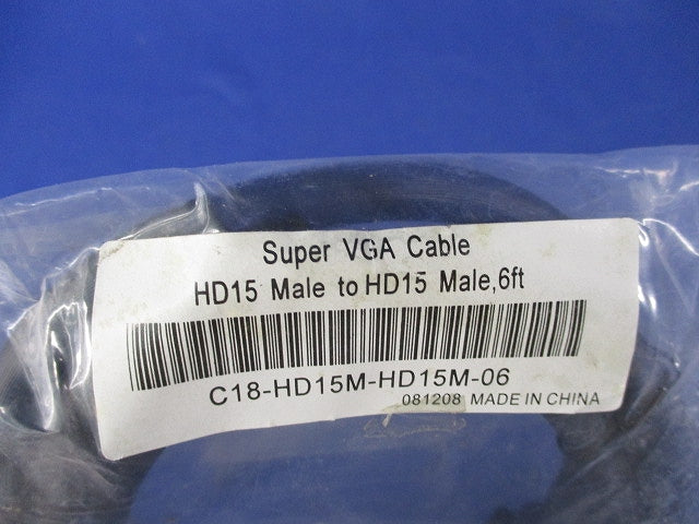 VGAディスプレイハーネス(新品未開封) C18-HD15M-HD15M-06