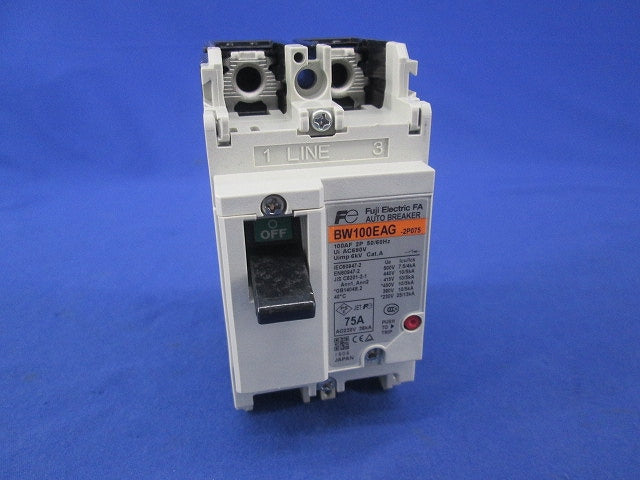 一般配線用 オートブレーカ2P75A BW100EAG