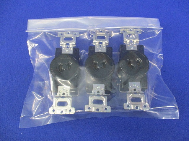 引掛埋込コンセント(3個入)ブラック WF2215K