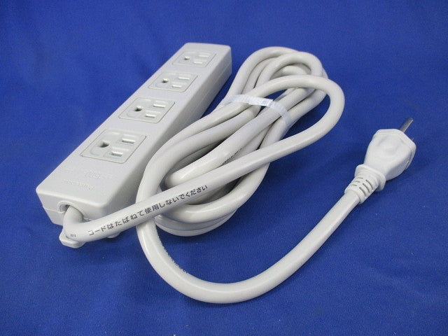 OAタップ(3mコード付)(4コ口)(マグネット付)(グレー) WCH2334