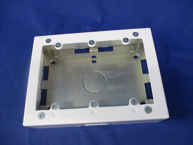 メタルモール用3個用スイッチボックス(浅型)(ホワイト)National DZB263W