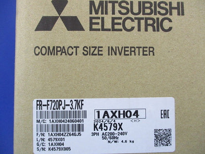 簡単小形インバータ 適用モータ容量3.7KW フィルタパック有 FR-F720PJ-3.7KF