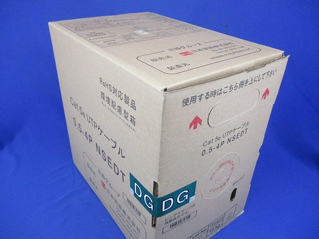 Cat.5e U/UTP スタンダードケーブル4P屋内ケーブル 300m 緑 0.5-4PNSEDT-DG
