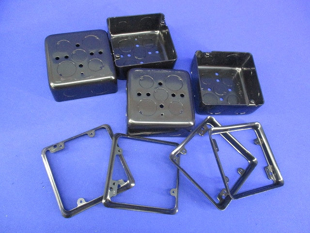 中四角浅型アウトレットBOX(4個入)(カバー付) OBM44B