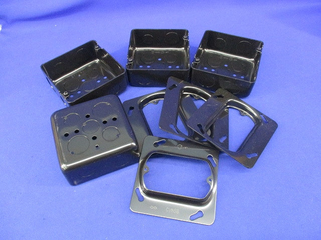 アウトレットボックス 中四角小判カバーセット OBM44B+CVMSB