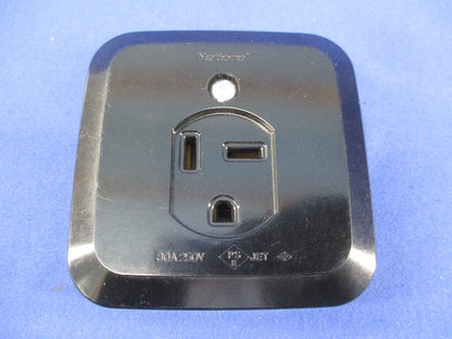 小型接地2P30A角型コンセント National WK3730