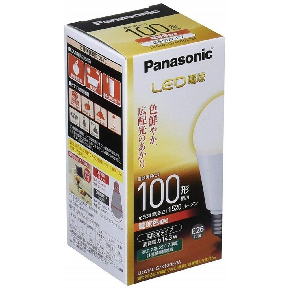 LED電球 2700K 電球色 E26口金 LDA14L-G/K100E/W