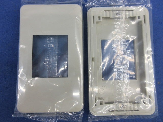 モダン角型埋込コンセントプレート(8枚入)(ミルキーホワイト) WN6021