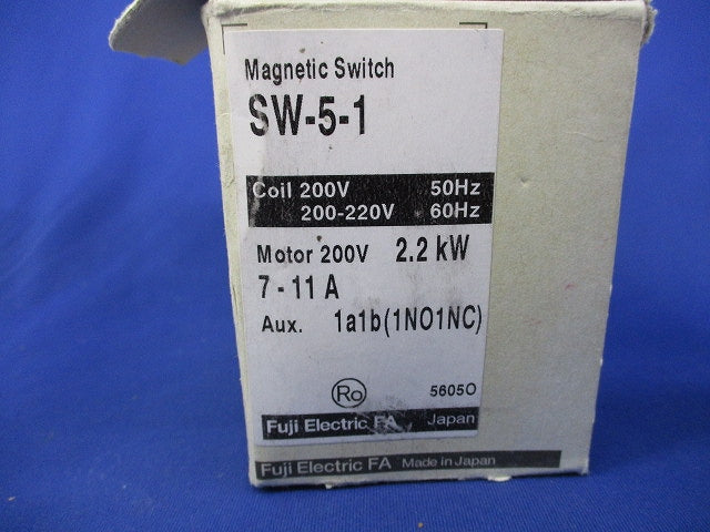 標準形電磁開閉器 ケースカバー無 200V-2.2KW-AC200V-1A1B SW-5-1