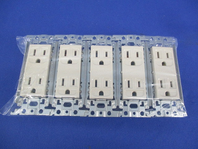 埋込接地ダブルコンセント(5個入) WTF13123FK