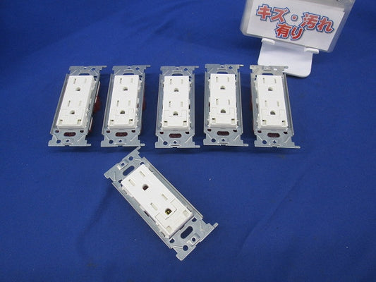 接地ダブルコンセント(6個入) JEC-BN-55GEF