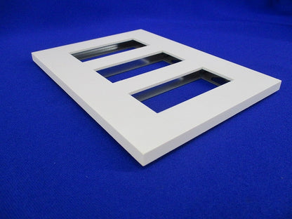 NKシリーズプレート 3連用 9口タイプ(4枚入)(ピュアホワイト)(汚れ有) NKP-3UF-3