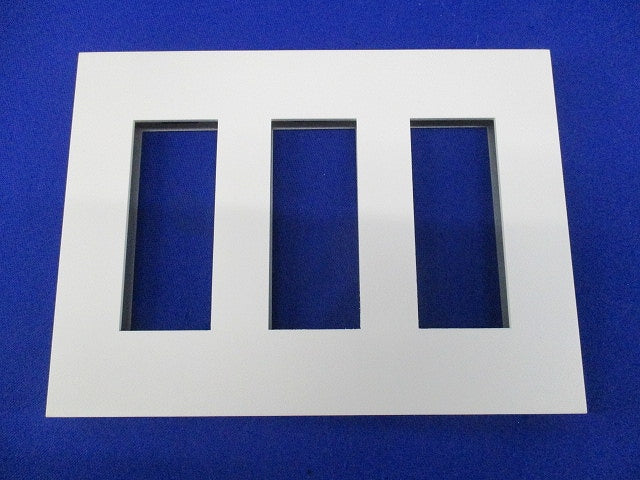 NKシリーズプレート 3連用 9口タイプ(4枚入)(ピュアホワイト)(汚れ有) NKP-3UF-3