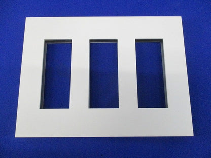 NKシリーズプレート 3連用 9口タイプ(4枚入)(ピュアホワイト)(汚れ有) NKP-3UF-3