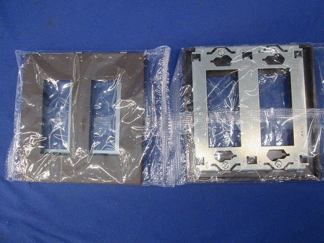 NKPプレート 2連用 4個口(2枚入)(チョコ) NKP-3