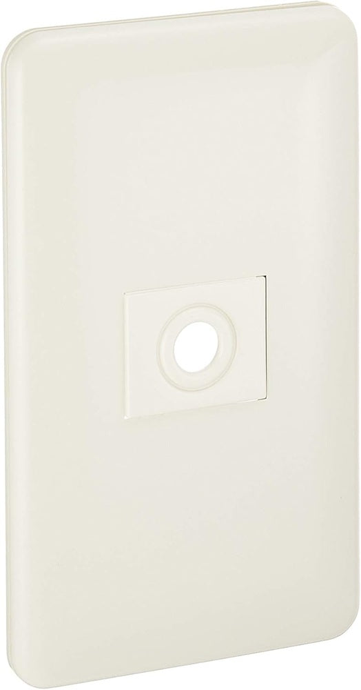 フルカラー モダン電話線プレート 1連 ミルキーホワイト 5個入 WN6081W-05