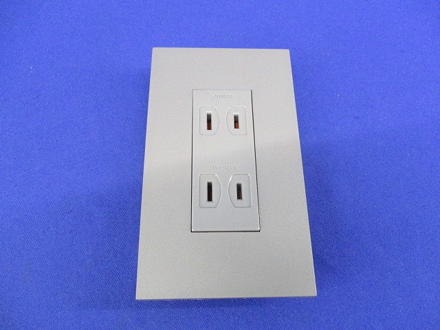 埋込ダブルコンセント(ソリッドグレー)(汚れ有) JEC-BN-55SG