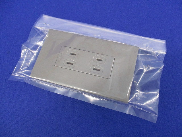 埋込ダブルコンセント(ソリッドグレー)(汚れ有) JEC-BN-55SG