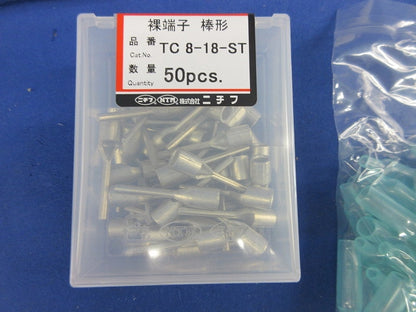 絶縁キャップ付・棒形圧着端子(50個入) TC8-18-ST-C