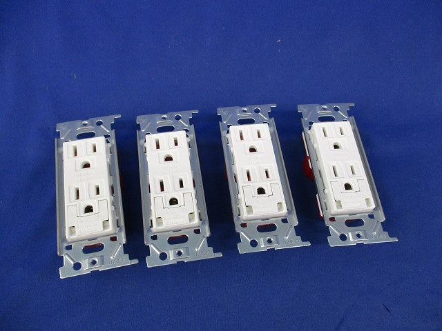 埋込アースターミナル付接地ダブルコンセント(4個入)ピュアホワイト JEC-BN-55GE