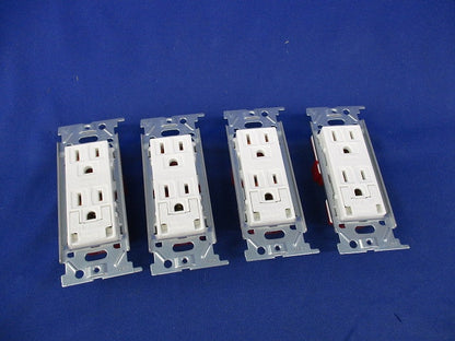 埋込アースターミナル付接地ダブルコンセント(4個入)ピュアホワイト JEC-BN-55GE