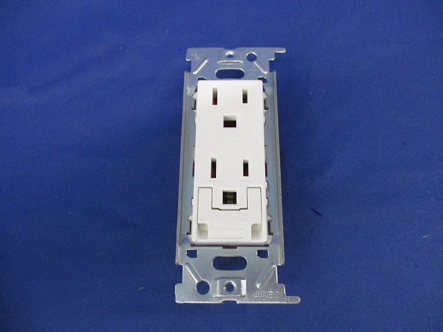 埋込アースターミナル付接地ダブルコンセント(2個入)ピュアホワイト NKC-55GE