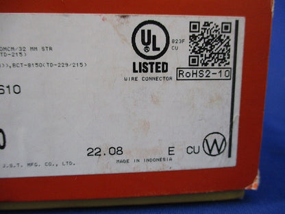 低圧開閉器用圧着端子(20個入) CB150-S10