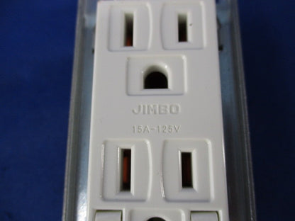 埋込アースターミナル付接地ダブルコンセント(5個入)ピュアホワイト JEC-BN-55GE