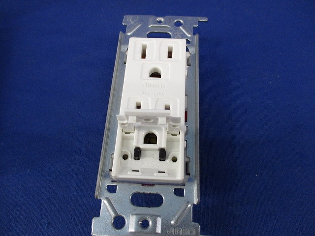 埋込アースターミナル付接地ダブルコンセント(5個入)ピュアホワイト JEC-BN-55GE