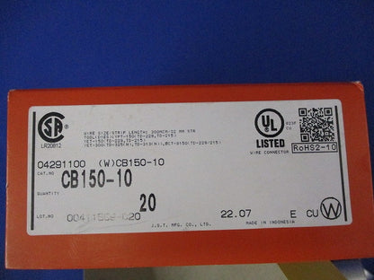 低圧開閉器用 裸圧着端子 CB形(20個入) CB-150-10