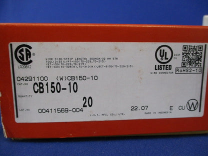 裸圧着端子 CB形(20個入) CB150-10