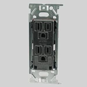 埋込アースターミナル付接地ダブルコンセント ソフトブラック 10個入 JEC-BN-55GE-SB-10