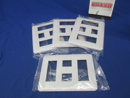 コンセントプレート(3コ+2コ+3コ用)(4個入)(ホワイト) WTF7088